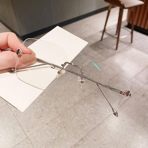 fashion sunglasses frames 2021 personality frameless cut-edge anti-blue light glasses metal frame protects eyes women man reading, Black
fashion sunglasses frames 2021 personality frameless cut-edge anti-blue light glasses metal frame protects eyes women man reading, Black