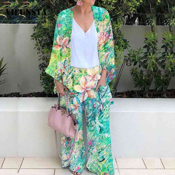 autumn long sleeve loose women sets spring floral print cardigan wide leg suit casual pockets loose vintage outfits, White
autumn long sleeve loose women sets spring floral print cardigan wide leg suit casual pockets loose vintage outfits, White