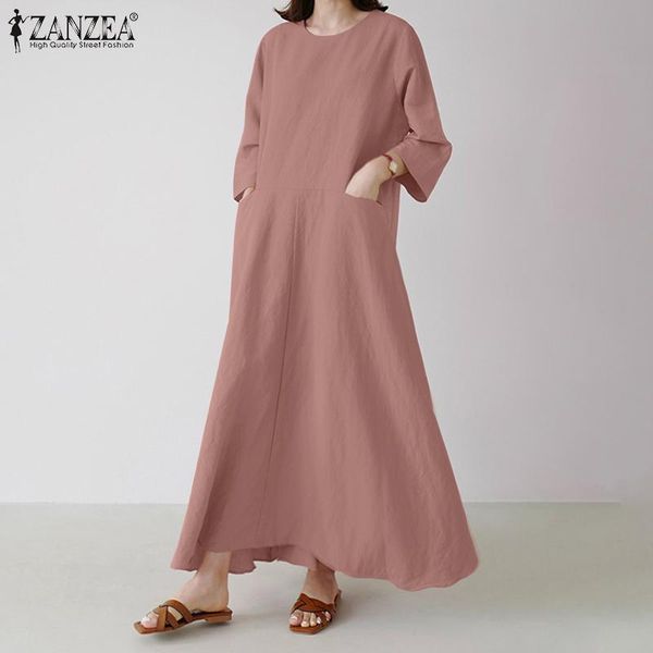 kaftan solid maxi dress zanzea 2021 women's autumn sundress long sleeve vestidos female o neck casual robe femme oversized 5xl dresses, Black;gray
kaftan solid maxi dress zanzea 2021 women's autumn sundress long sleeve vestidos female o neck casual robe femme oversized 5xl dresses, Black;gray