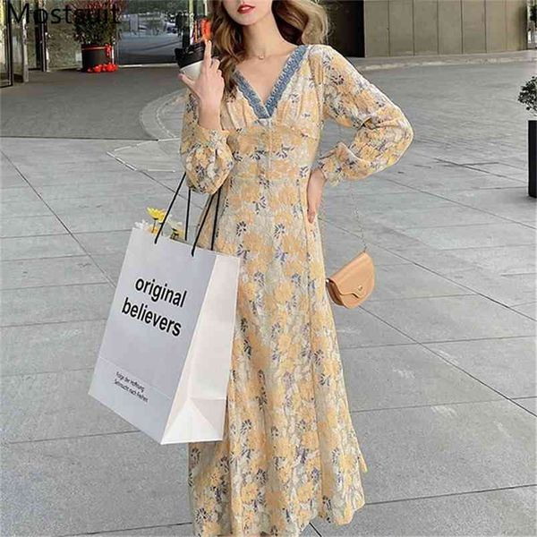 vintage elegant printed women long dress lace spliced v-neck full sleeve a-line midi dresses spring fashion party vestidos 210513, Black;gray
vintage elegant printed women long dress lace spliced v-neck full sleeve a-line midi dresses spring fashion party vestidos 210513, Black;gray