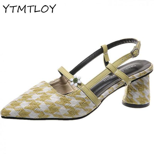 sandals pointed toe fashion women's shoes summer products ladies flower decoration round heel high-heel single, Black
sandals pointed toe fashion women's shoes summer products ladies flower decoration round heel high-heel single, Black