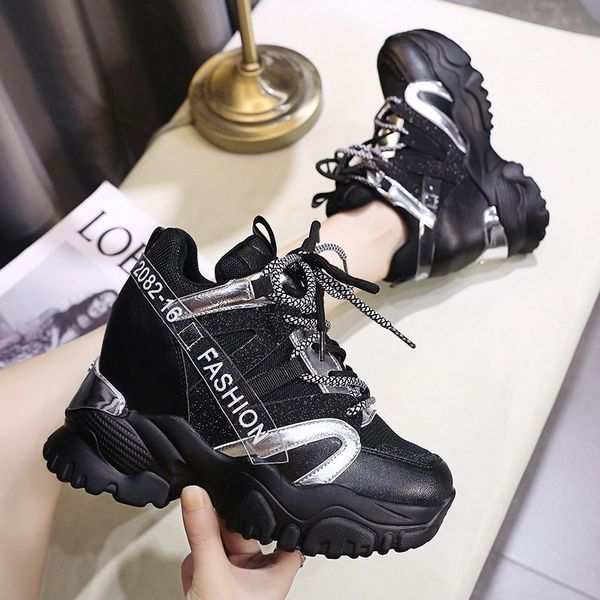 Women Chunky Sneakers Winter Platform Sneakers New Ladies Brand Wedges Casual Shoes For Woman Leather Sports Dad Shoes 10CM, White
Women Chunky Sneakers Winter Platform Sneakers New Ladies Brand Wedges Casual Shoes For Woman Leather Sports Dad Shoes 10CM, White