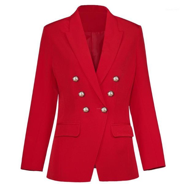 elegant outerwear ladies spring women's blazer notched double breasted long sleeve female jacket 2021 office fashion red suits & blazer, White;black
elegant outerwear ladies spring women's blazer notched double breasted long sleeve female jacket 2021 office fashion red suits & blazer, White;black