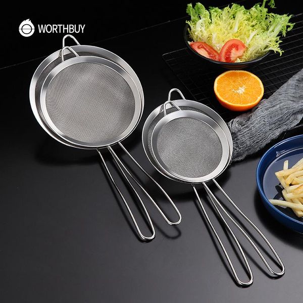multifunctional flour sieve 18/8 stainless steel mesh for baking oil residue sifter kitchen colander & pastry tools
multifunctional flour sieve 18/8 stainless steel mesh for baking oil residue sifter kitchen colander & pastry tools