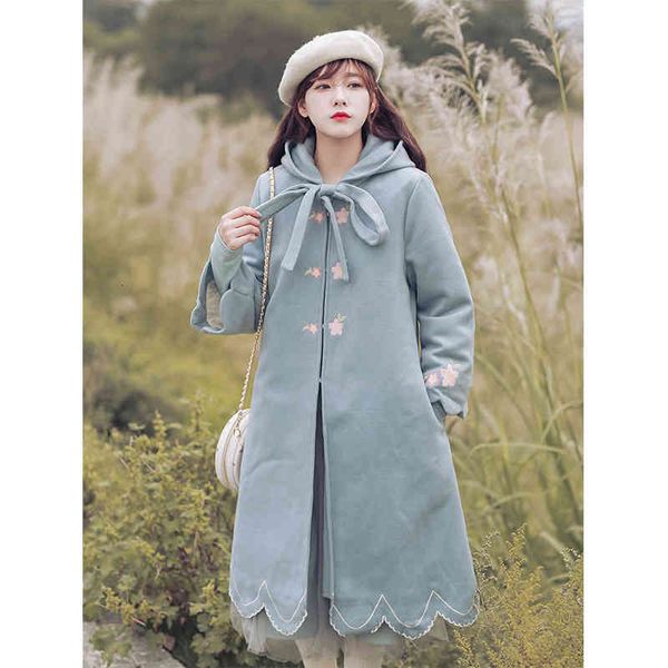 wool autumn sweet vintage loose hoodie wool jacket embroidered lace up female coat, Black
wool autumn sweet vintage loose hoodie wool jacket embroidered lace up female coat, Black