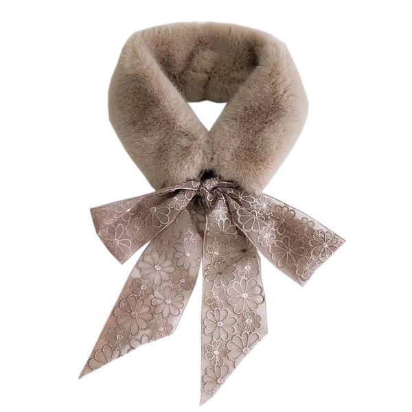 scarves lace striped faux fur scarf women 2021 autumn and winter warmth thickening wool tie ribbon bow collar all-match ring, Blue;gray
scarves lace striped faux fur scarf women 2021 autumn and winter warmth thickening wool tie ribbon bow collar all-match ring, Blue;gray