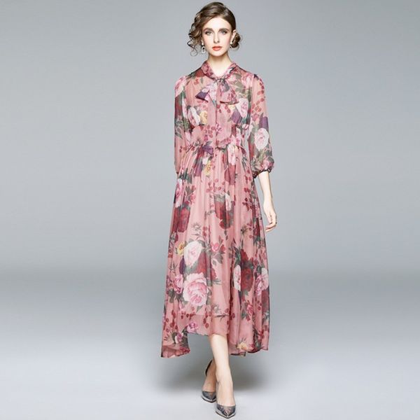 runway fall chiffon dress women bow neck three quarter sleeve flower print pleated long dresses plus size bohemian floral dress 210514, Black;gray
runway fall chiffon dress women bow neck three quarter sleeve flower print pleated long dresses plus size bohemian floral dress 210514, Black;gray