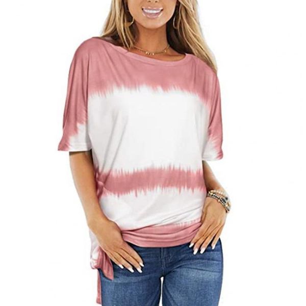 women's t-shirt plus size women casual loose short sleeve tee gradient print o neck thin soft summer, White
women's t-shirt plus size women casual loose short sleeve tee gradient print o neck thin soft summer, White