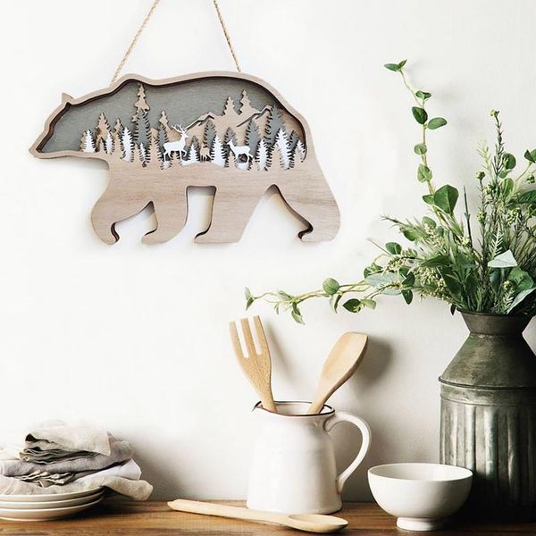 decorative objects & figurines wall art hanging brown bear ornaments wooden crafts creative forest animal home decoration decoration#g3
decorative objects & figurines wall art hanging brown bear ornaments wooden crafts creative forest animal home decoration decoration#g3