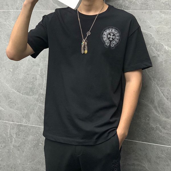 brand chrome/hearts tees crosin summer new short sleeve cotton round neck t-shirt fun sanskrit cross gradual loose trend, White
brand chrome/hearts tees crosin summer new short sleeve cotton round neck t-shirt fun sanskrit cross gradual loose trend, White