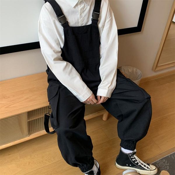 men's pants men jumpsuits solid color loose streetwear fashion bib multi-pockets super 2021 autumn casual cargo overalls, Black
men's pants men jumpsuits solid color loose streetwear fashion bib multi-pockets super 2021 autumn casual cargo overalls, Black