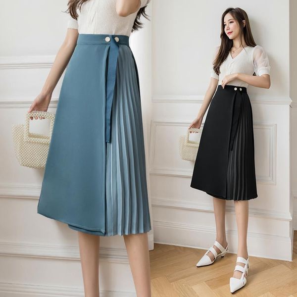 skirts elegant blue women mid-length skirt office lady high waist a-line pleated midi female fashion button casual, Black
skirts elegant blue women mid-length skirt office lady high waist a-line pleated midi female fashion button casual, Black