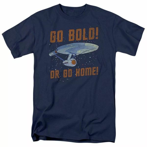 star trek go bold t shirt licensed sci-fi tv classic tee new navy blue, White;black
star trek go bold t shirt licensed sci-fi tv classic tee new navy blue, White;black