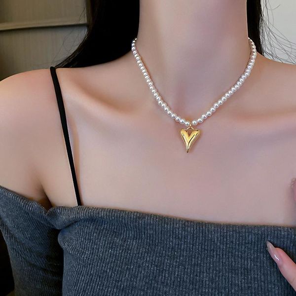 chokers women creative heart pendant necklaces baroque pearl chain necklace geometric fashion jewelry accessories, Golden;silver
chokers women creative heart pendant necklaces baroque pearl chain necklace geometric fashion jewelry accessories, Golden;silver