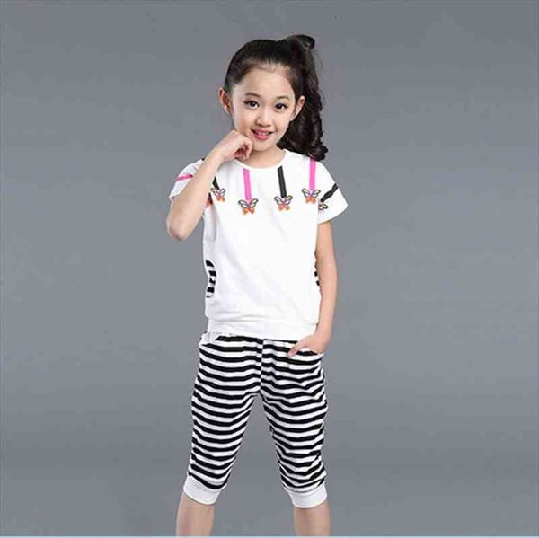 summer children girl clothing set cotton kids clothes casual fashion short sleeve t shirt pants, White
summer children girl clothing set cotton kids clothes casual fashion short sleeve t shirt pants, White