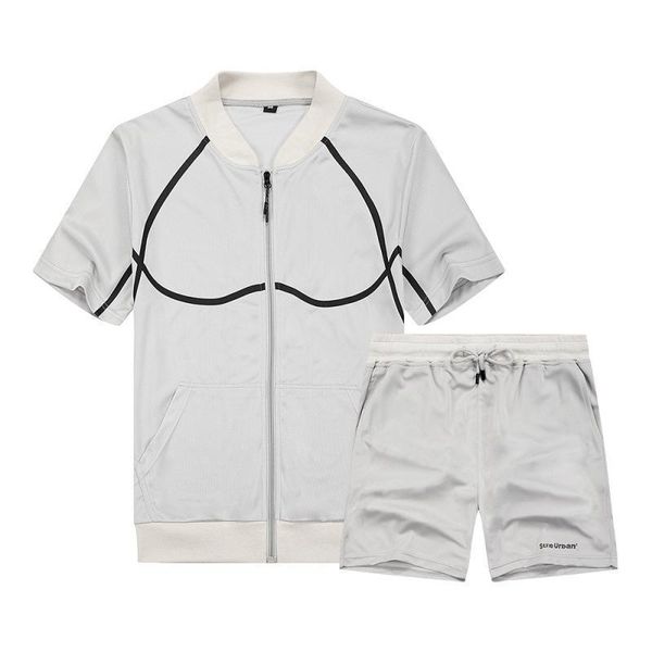 2021 summer men's sets tracksuit cotton zipper sweatshirt + shorts set hip hop o-neck males sports running suits 2xl, Gray
2021 summer men's sets tracksuit cotton zipper sweatshirt + shorts set hip hop o-neck males sports running suits 2xl, Gray