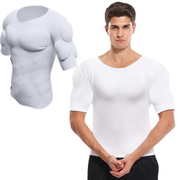 gym clothing men body shaper fake muscle enhancers abs invisible pads chest soft protection male fitness muscular undershirt, White;black
gym clothing men body shaper fake muscle enhancers abs invisible pads chest soft protection male fitness muscular undershirt, White;black