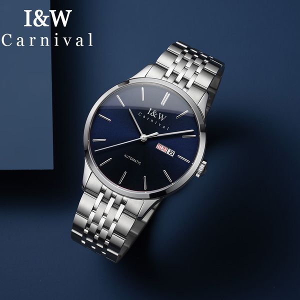 carnival automatic mechanical clocks for men sapphire crystal montre homme 8508g, Slivery;brown
carnival automatic mechanical clocks for men sapphire crystal montre homme 8508g, Slivery;brown