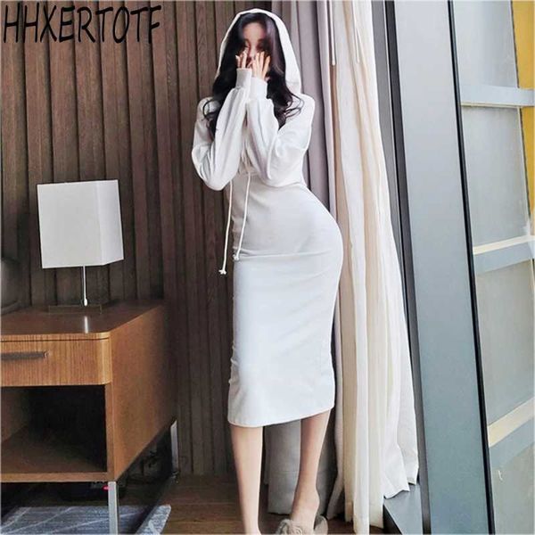 spring elegant casual women hooded knitted mid-length sweater dresses long vestidos 210531, Black;gray
spring elegant casual women hooded knitted mid-length sweater dresses long vestidos 210531, Black;gray