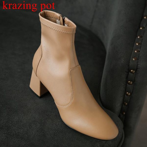 boots krazing pot cow leather round toe zipper all-match basic clothing thick high heels winter gorgeous career lady ankle l53, Black
boots krazing pot cow leather round toe zipper all-match basic clothing thick high heels winter gorgeous career lady ankle l53, Black