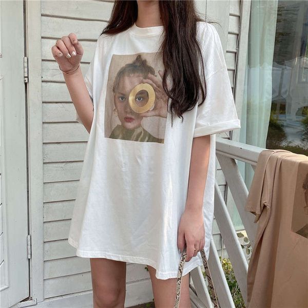 pattern dresses wind casual lower body missing oversize loose medium length short sleeve t-shirt, Black;gray
pattern dresses wind casual lower body missing oversize loose medium length short sleeve t-shirt, Black;gray
