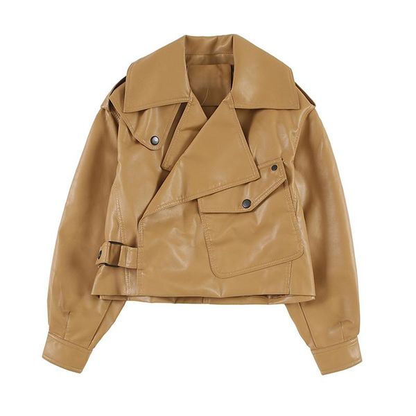 women's leather & faux women black biker jacket spring autumn loose batwing sleeve brown streetwear coat ladies punk moto outwear
women's leather & faux women black biker jacket spring autumn loose batwing sleeve brown streetwear coat ladies punk moto outwear