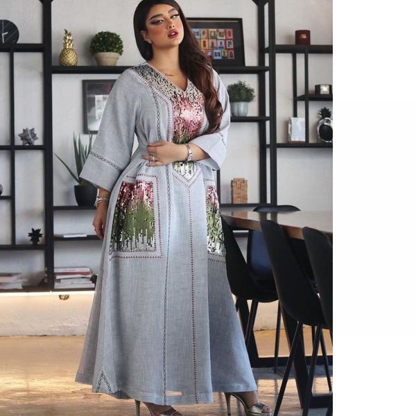 muslim turkish ladies long skirt middle east sequins embroidered sleeve dress 2021spring autumn leisure dubai abaya ethnic clothing, Red
muslim turkish ladies long skirt middle east sequins embroidered sleeve dress 2021spring autumn leisure dubai abaya ethnic clothing, Red