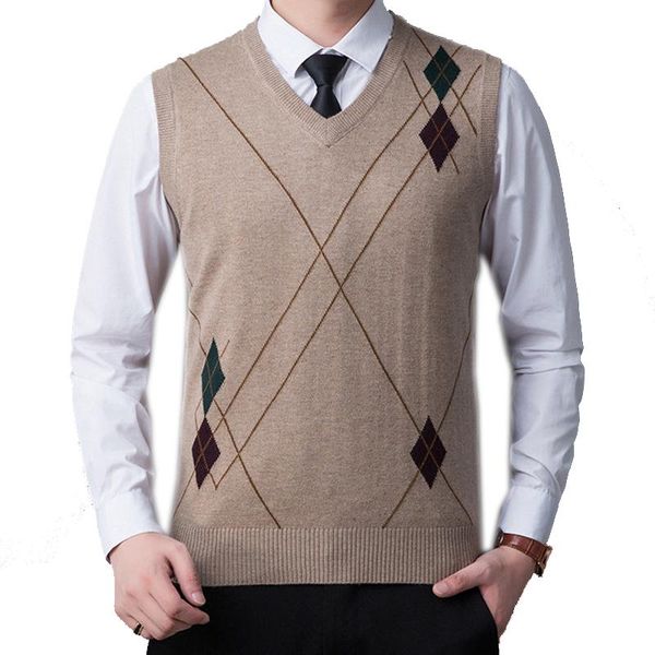 men's vests mens brand knit tank jumpers basic sweater pullover sleeveless 37% wool casual geometric autumn winter v neck a08190859, Black;white
men's vests mens brand knit tank jumpers basic sweater pullover sleeveless 37% wool casual geometric autumn winter v neck a08190859, Black;white