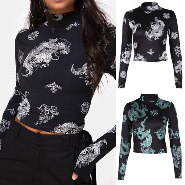 women's t-shirt long sleeve t-shirts vintage clothes for women 2021 spring black printed high neck thin embroidered, White
women's t-shirt long sleeve t-shirts vintage clothes for women 2021 spring black printed high neck thin embroidered, White