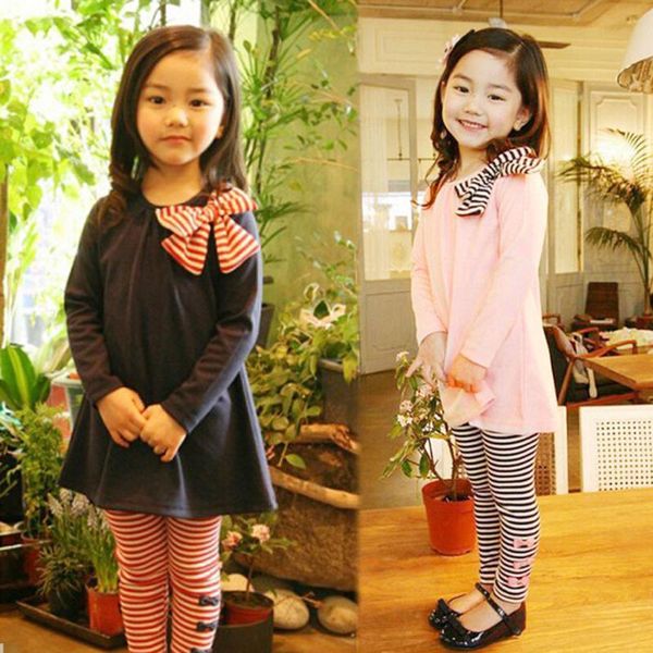 2pcs kids baby girls clothing long sleeve bowknot dress t-shirt+stripe pants set ropa girl clothes recien nacido#40 sets, White
2pcs kids baby girls clothing long sleeve bowknot dress t-shirt+stripe pants set ropa girl clothes recien nacido#40 sets, White