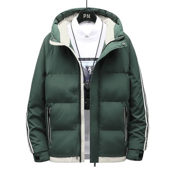 men's winter warm jacket fashion simple hooded solid color thick cotton lining m-4xl chaqueta de hombre 211110, Black;brown
men's winter warm jacket fashion simple hooded solid color thick cotton lining m-4xl chaqueta de hombre 211110, Black;brown