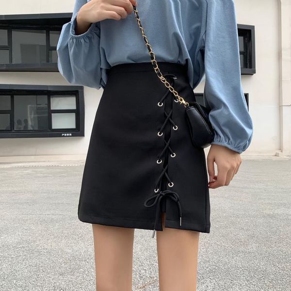 summer design feeling bandage short skirt high waist anti light a-line show thin half length cover buttocks skirts, Black
summer design feeling bandage short skirt high waist anti light a-line show thin half length cover buttocks skirts, Black