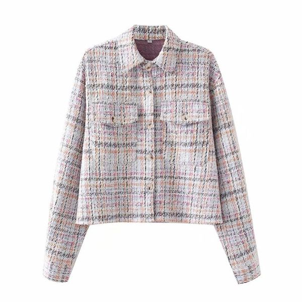 women's jackets dylqfs women tweed color stripes single breasted vintage lapel long sleeve short jacket female elegant streetwear casua, Black;brown
women's jackets dylqfs women tweed color stripes single breasted vintage lapel long sleeve short jacket female elegant streetwear casua, Black;brown