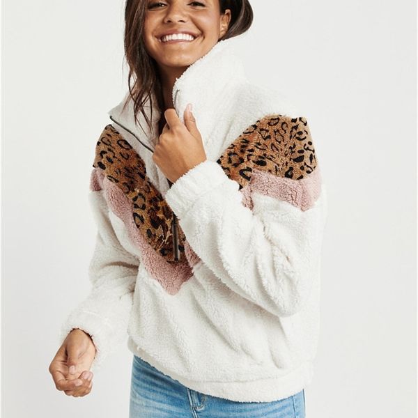 autumn and winter leopard print tricolor stitching coat women's zipper stand collar casual jacket coat, Black;red
autumn and winter leopard print tricolor stitching coat women's zipper stand collar casual jacket coat, Black;red
