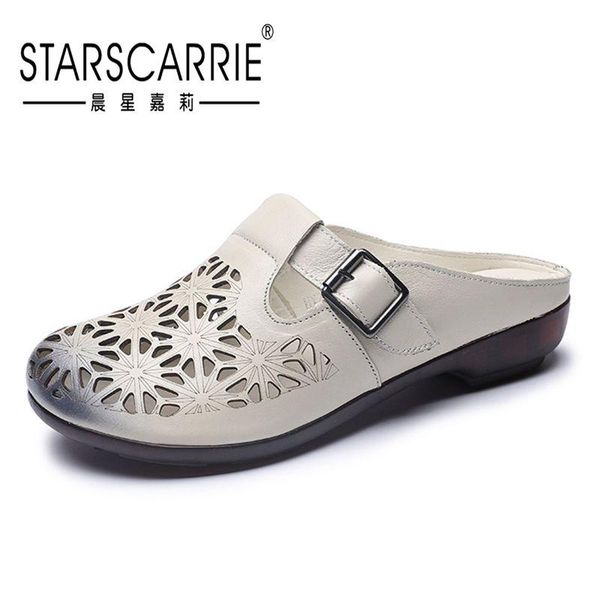 slippers summer baotou sandals leather low heel women's hollow out retro national style, Black
slippers summer baotou sandals leather low heel women's hollow out retro national style, Black