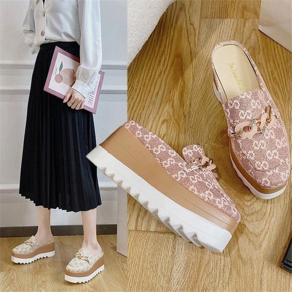 spring and summer 2021 thick soles with buttocks half support shoes, women's platform korean fashion shoes dress, Black
spring and summer 2021 thick soles with buttocks half support shoes, women's platform korean fashion shoes dress, Black