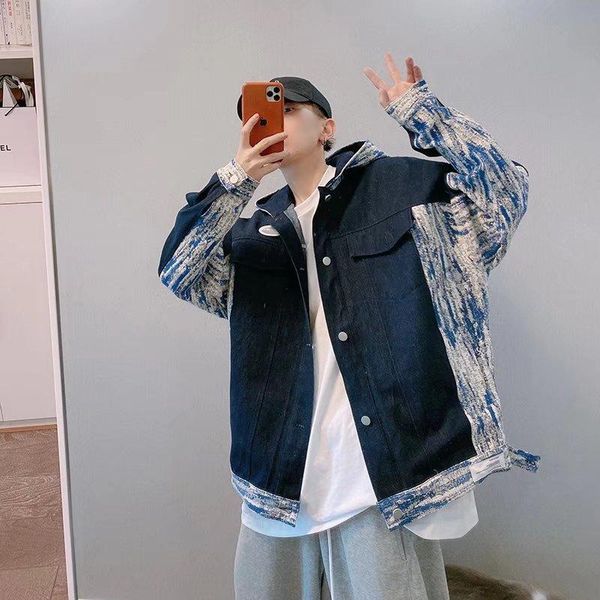men's jackets vintage dyed hooded denim jacket spring and autumn department loose trend handsome college style couple, Black;brown
men's jackets vintage dyed hooded denim jacket spring and autumn department loose trend handsome college style couple, Black;brown