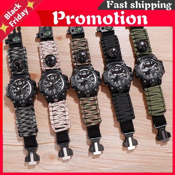 wristwatches outdoor adventure watch compass lighter watches men quartz electronic luminous 5bar waterproof nylon upgrade strap, Slivery;brown
wristwatches outdoor adventure watch compass lighter watches men quartz electronic luminous 5bar waterproof nylon upgrade strap, Slivery;brown