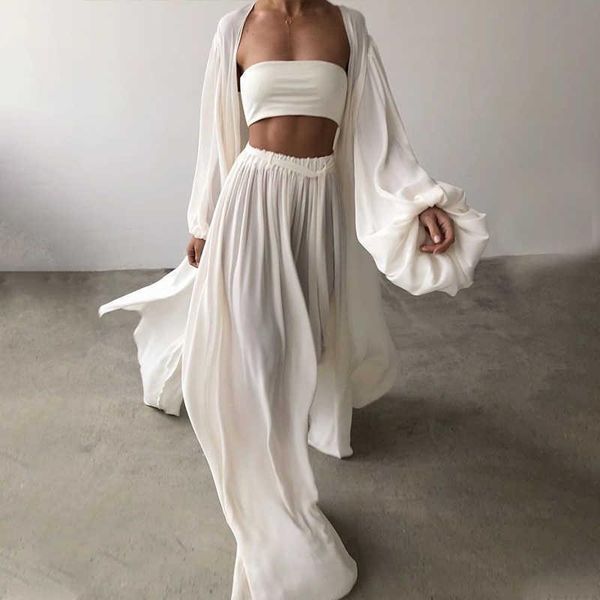 women's two piece pants spring soft women three set fashion wrap cardigan and high waist suit female casual simple tracksuits homewear, White
women's two piece pants spring soft women three set fashion wrap cardigan and high waist suit female casual simple tracksuits homewear, White
