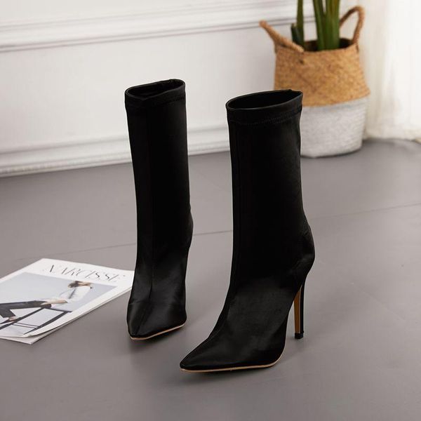 boots ankle big size 35-42 pointed toe silk goods spring woman shoes black party dress thin high heels ladies
boots ankle big size 35-42 pointed toe silk goods spring woman shoes black party dress thin high heels ladies