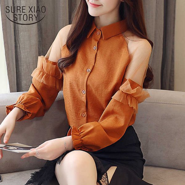 autumn women's blouse fashion chiffon women and blouses off shoulder long sleeve female clothes blusa 0897 40 210528, White
autumn women's blouse fashion chiffon women and blouses off shoulder long sleeve female clothes blusa 0897 40 210528, White