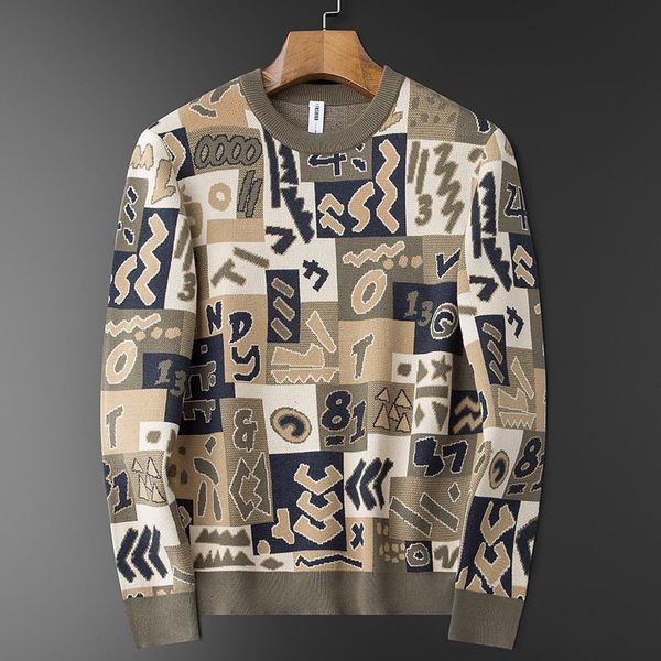 tee 2021 new autumn and winter thick jacquard pattern craft round neck slim korean style trendy warm men's sweater, White;black
tee 2021 new autumn and winter thick jacquard pattern craft round neck slim korean style trendy warm men's sweater, White;black