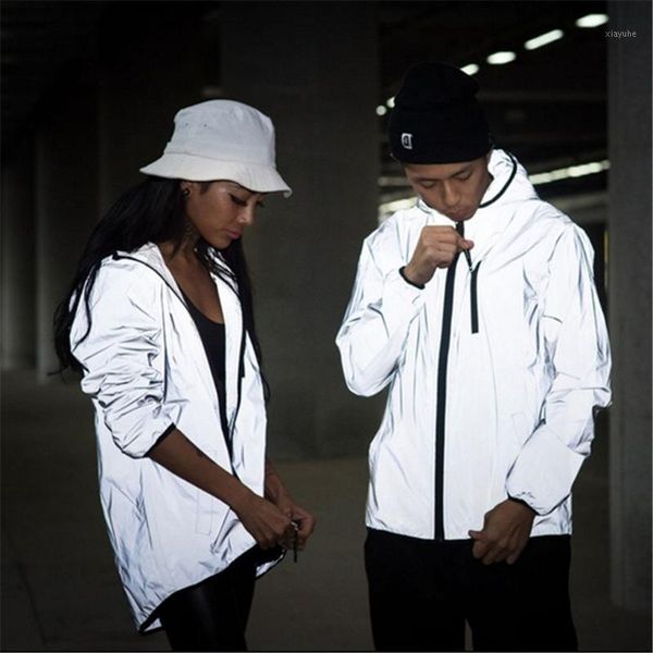 full reflective jacket men / women harajuku windbreaker jackets hooded hip-hop streetwear night shiny zipper coats men's, Black;brown
full reflective jacket men / women harajuku windbreaker jackets hooded hip-hop streetwear night shiny zipper coats men's, Black;brown