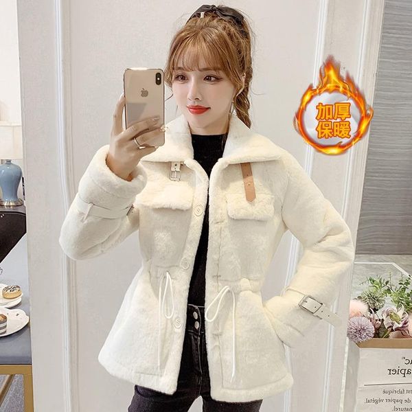women's wool & blends white woolen coat female autumn winter faux fur fairy coats single breasted slim add velvet keep warm jacket oute, Black
women's wool & blends white woolen coat female autumn winter faux fur fairy coats single breasted slim add velvet keep warm jacket oute, Black