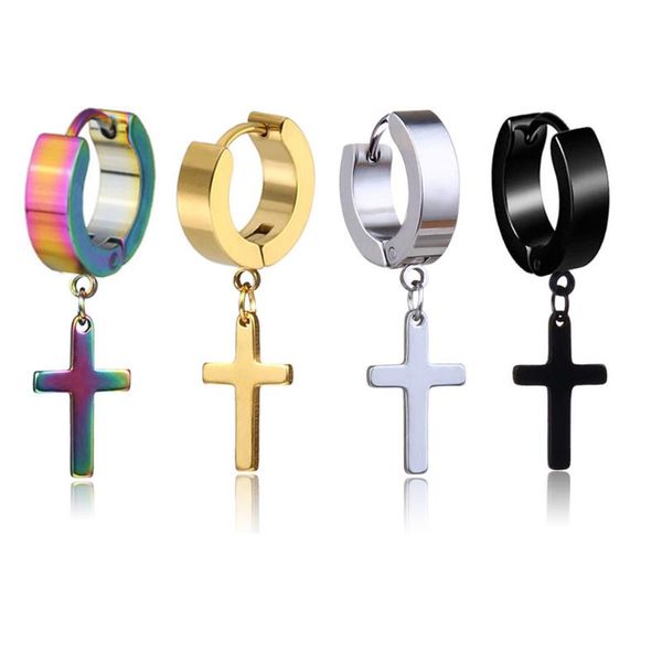 fashion 1 pair 4 colors women drop earrings cross upper ear cartilage earring for men dangle & chandelier, Silver
fashion 1 pair 4 colors women drop earrings cross upper ear cartilage earring for men dangle & chandelier, Silver