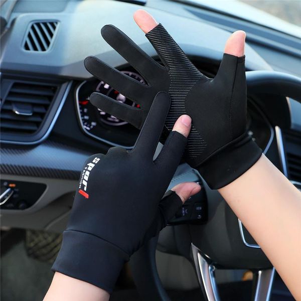 cycling gloves ice silk outdoor sun protection thin half finger fishing fashion guantes accessories di50s, Black
cycling gloves ice silk outdoor sun protection thin half finger fishing fashion guantes accessories di50s, Black