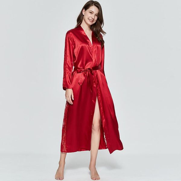 women's sleepwear hollow out red bride dressing bathrobe gown rayon kimono robe sets v-neck lace sling long skirt nightdress loose home, Black;red
women's sleepwear hollow out red bride dressing bathrobe gown rayon kimono robe sets v-neck lace sling long skirt nightdress loose home, Black;red