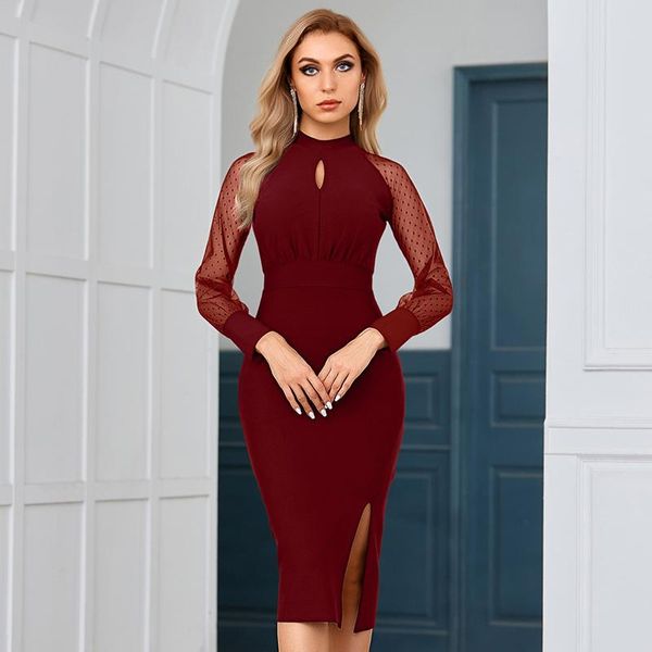 casual dresses wholesale women's red wine mesh long sleeves elasticity girdle the waist club celebrity cocktail party bandage dress, Black;gray
casual dresses wholesale women's red wine mesh long sleeves elasticity girdle the waist club celebrity cocktail party bandage dress, Black;gray