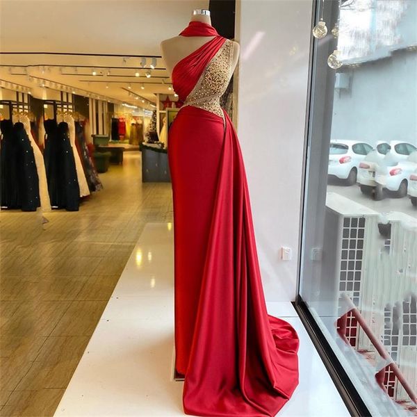 pearls mermaid evening dress luxury crystal sequins pleat satin red prom gowns women formal party dresses vestidos de novia, Black;red
pearls mermaid evening dress luxury crystal sequins pleat satin red prom gowns women formal party dresses vestidos de novia, Black;red