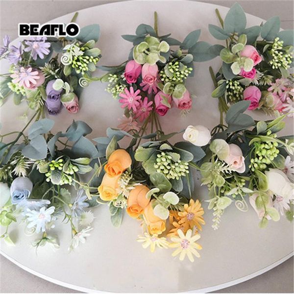 bouquet artificial rose flowers bud silk fake flower flores for diy home garden wedding el decoration decorative & wreaths
bouquet artificial rose flowers bud silk fake flower flores for diy home garden wedding el decoration decorative & wreaths